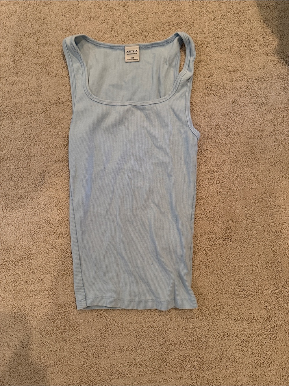 Aritzia Home stretch light blue tank top